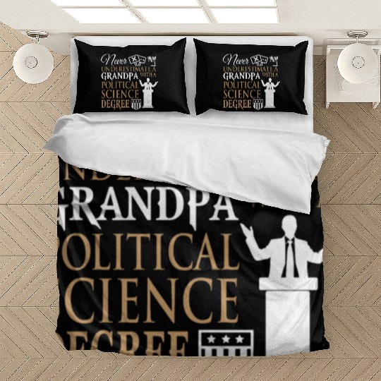 Power Grandpa With Political Science Degree Bedding Sets