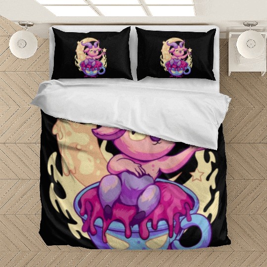 Pastel Goth Kawaii Baphomet Tea Bedding Sets