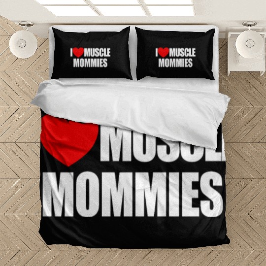 I Love Muscle Mommies Red Heart Muscle Mommies Bedding Sets