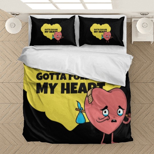 Gotta Follow My Heart Anti Valentine Heart Bedding Sets