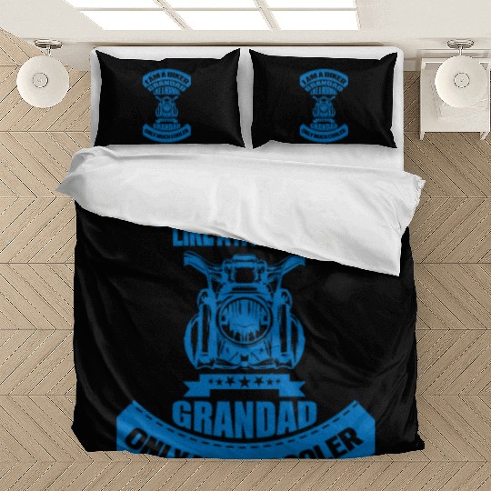 I M A BIKER GRANDAD LIKE A NORMAL GRANDAD Bedding Sets