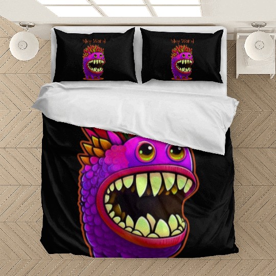 Stay Weird Monster Doodle Violet Bedding Sets