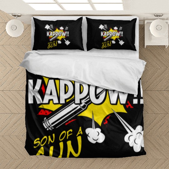Kappow Bullets Gun Explosion Big Bang Aesthetic Bedding Sets