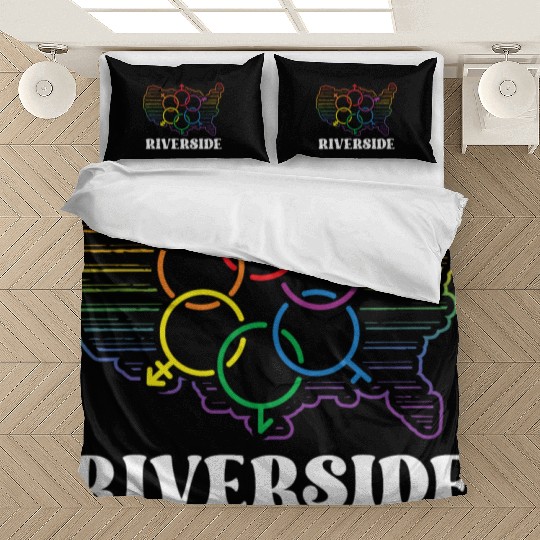 Riverside Pride Month Pride Flag LGBT Community LG Bedding Sets
