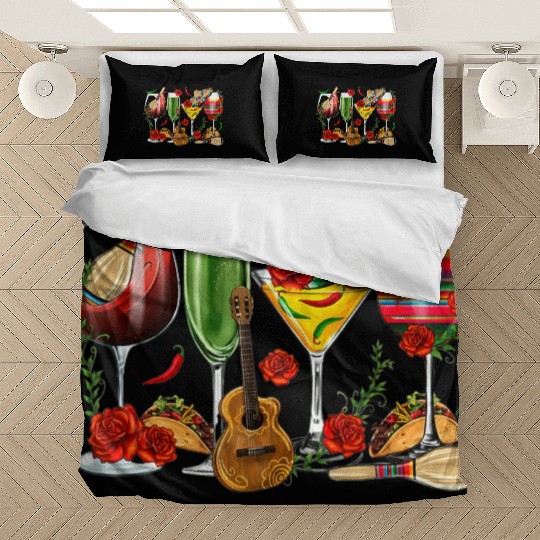 Mexico Wine Tequila Cinco De Mayo Mexican Fiesta Bedding Sets