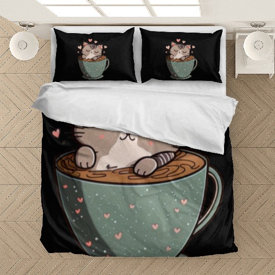 Caffeine Kitties A Sweet Valentines Day Gift Bedding Sets