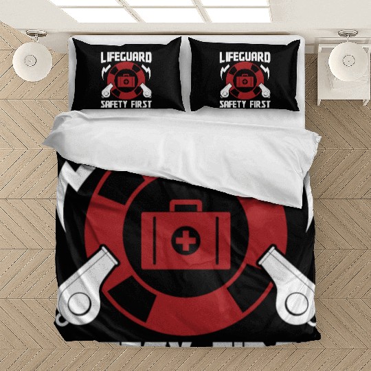 Lifeguard safety first pool guard sea rescuer Bedding Sets