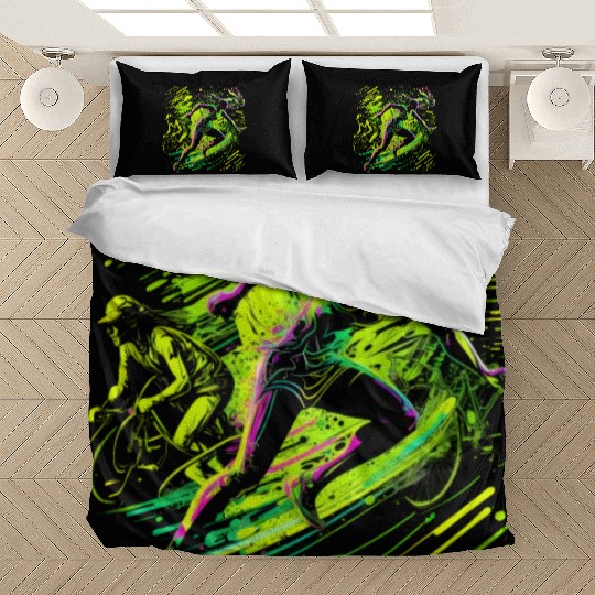Triathlete running swimming cycling Fitness-Sports Bedding Sets