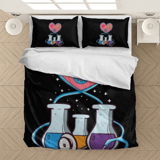 Medical Laboratory Science Heart Cartoon Bedding Sets