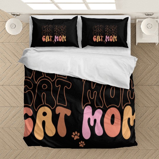Cat Mom Quotes Bedding Sets