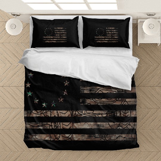Adventure 101 FJ cruiser Camo US Flag 4wd Overland Bedding Sets