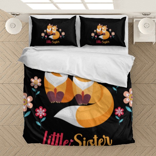 Cute Fox Siblings Gift for Little Sister Bedding Sets