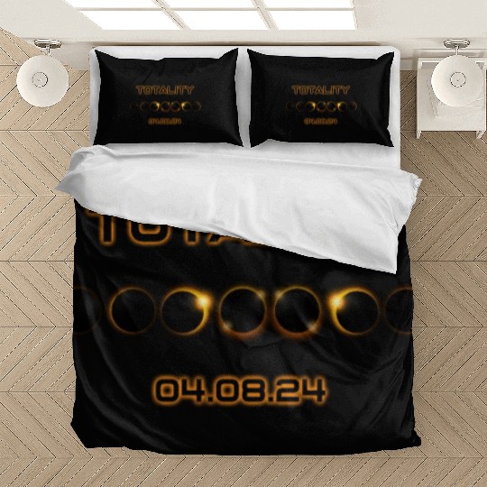 Totality 04.08.24 Total Solar Eclipse April 8 2024 Bedding Sets