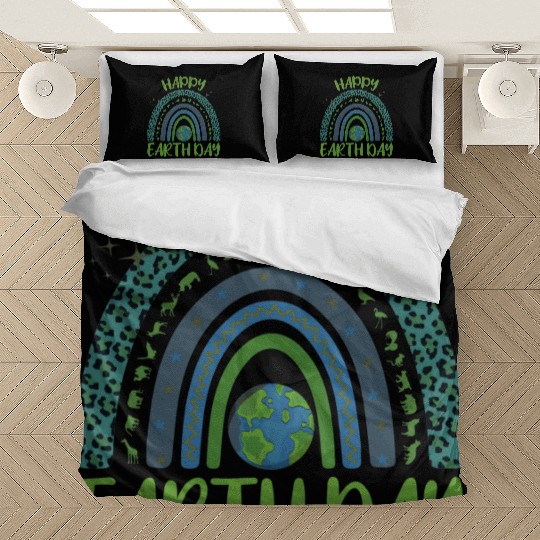 Happy Earth Day Quote With Unique illustration Bedding Sets