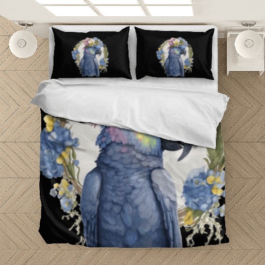 Cute Hyacinth Macaw Parrot Bird Flower Crown Pet B Bedding Sets