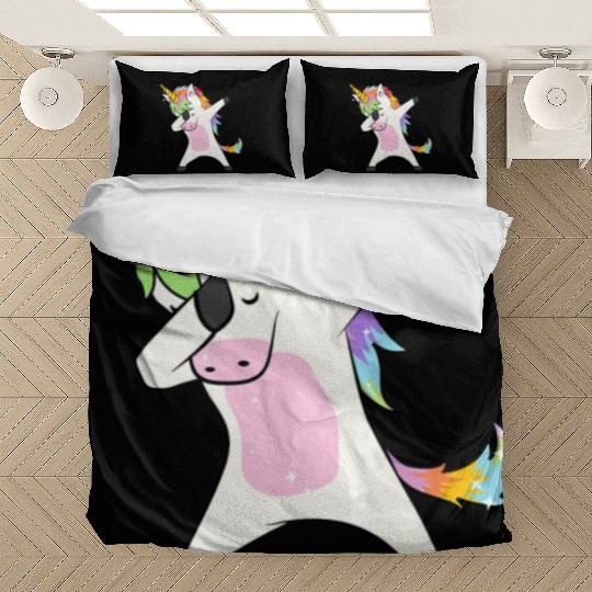 Cute dabbing unicorn dab dance girls boys children Bedding Sets