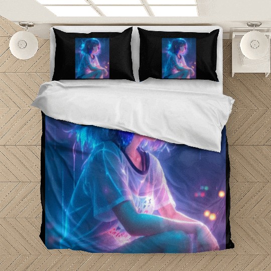 Young cute anime girl Bedding Sets