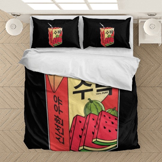 K Pop Watermelon Drink Korea Kpop Korean Drink Bedding Sets