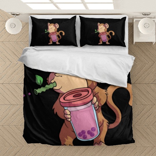 Monkey Bubble Tea Year Of The Monkey Chinese Bedding Sets