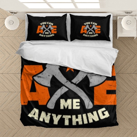 Axe Throwing You Can Axe Me Bullseye Axe Thrower Bedding Sets