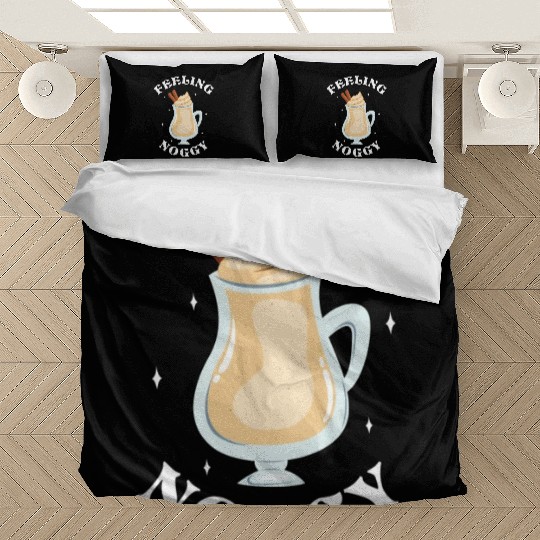 Feeling Noggy Funny Eggnog Lover Christmas Themed Bedding Sets