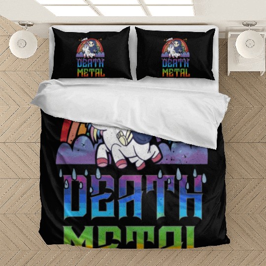 Death Metal & Unicorn Rainbow Bedding Sets