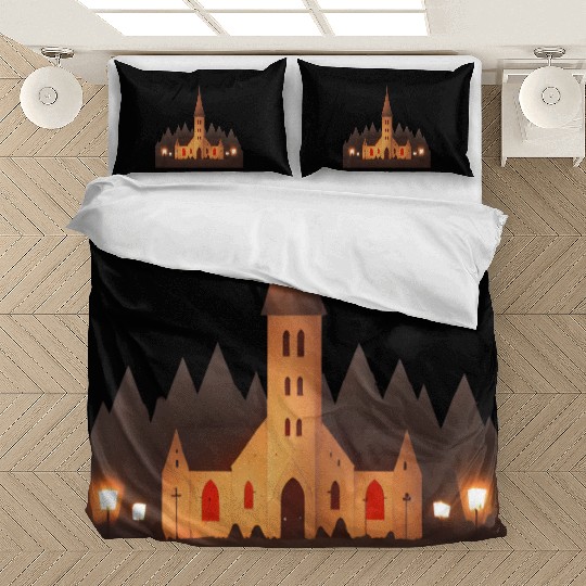 small church in a town Bedding Sets