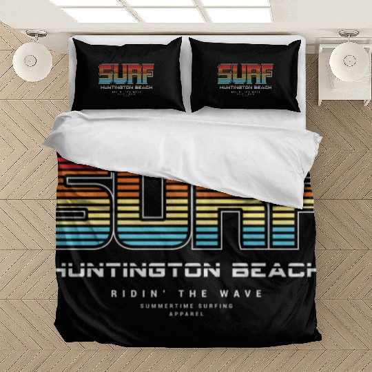Surf in Huntington Beach nature Bedding Sets