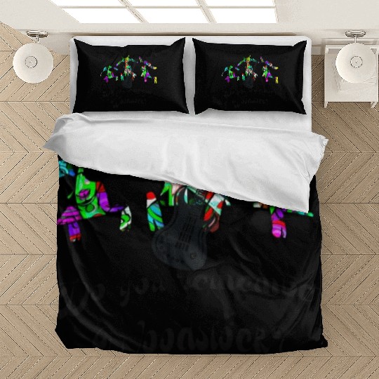 Hippie Goats playing guitar remembering Woodstock Bedding Sets