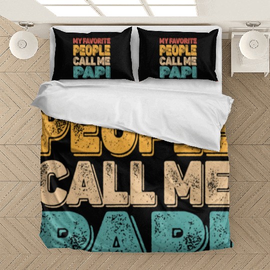 My Favorite People Call Me Papi Vintage Funny Dad Bedding Sets