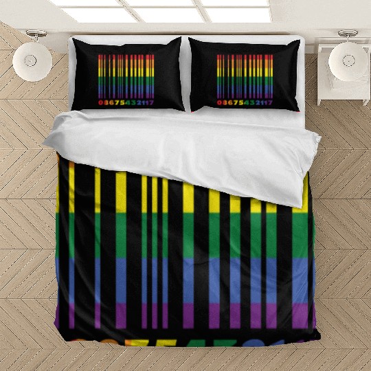 Bar Code Gay LGBTQ Rainbow LGBT Pride Month Bedding Sets