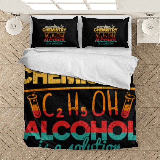 Funny Retro Vintage Science Chemistry Teacher Bedding Sets