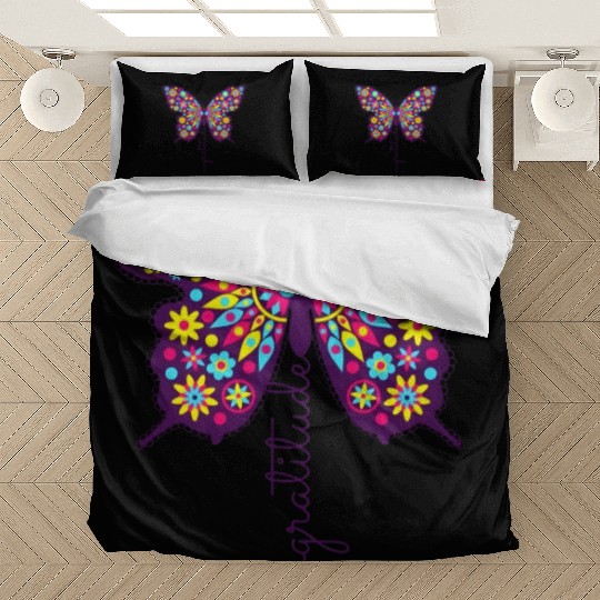 butterflies floral Bedding Sets