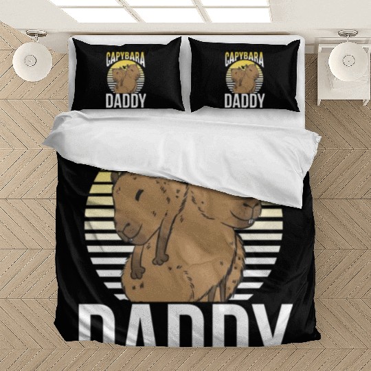 Capybara Daddy Lover Animal Rodent Capybaras Dad F Bedding Sets