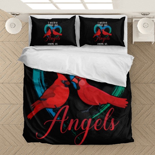 I Believe There Are Angels Among Us Cardinal Bird Bedding Sets