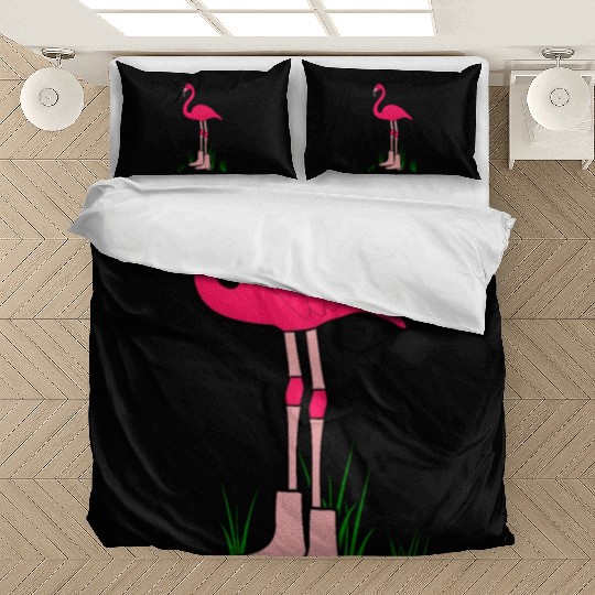 Flamingo with boots art animal print bird pink Bedding Sets