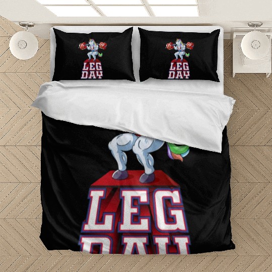 Leg Day unicorn Weight Lifting Squat Gym Training Bedding Sets