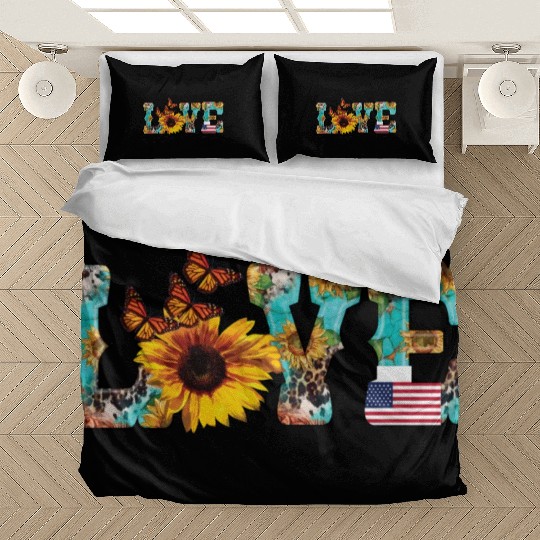 love designs America Vintage 4th of July Western Bedding Sets