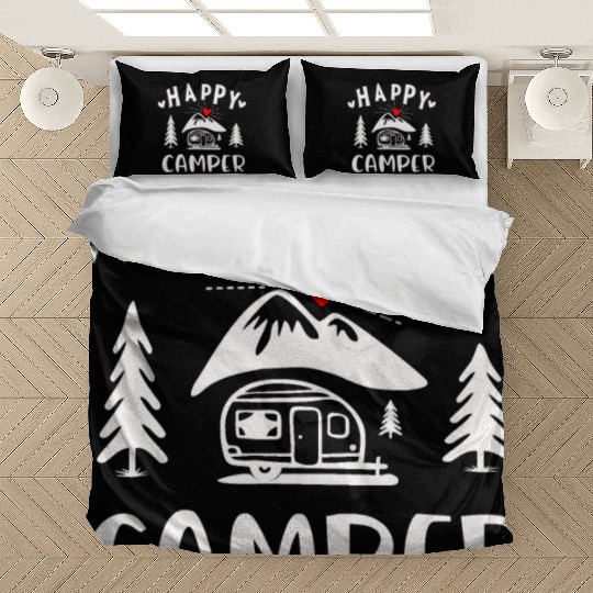 Happy Camper, Camping Bedding Sets For Women Men Kids