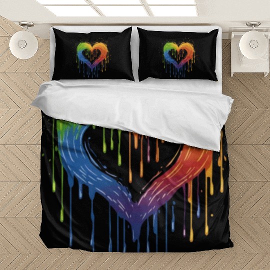 Love Without Limits: LGBTQ+ Rainbow Heart, Bedding Sets