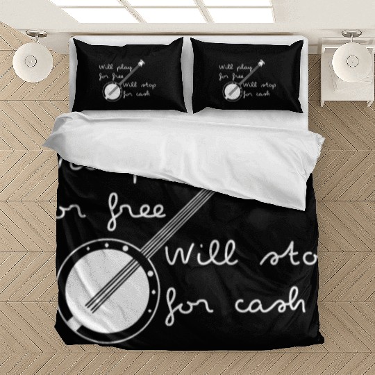 Hilarious Will Play For Free Guitar Guitarist Bedding Sets