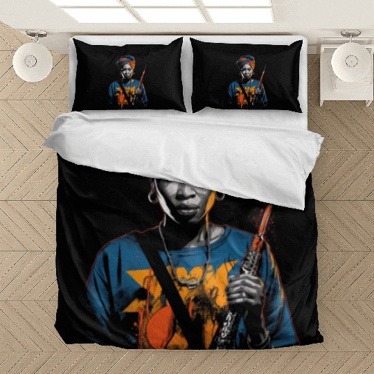 African American Nurse Afro Woman Syringe Nursing Bedding Sets
