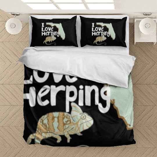 Florida Chameleon I Love Herping Bedding Sets