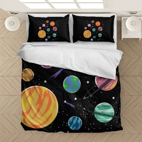 Solar System Planets Science Space Boys Girls Bedding Sets