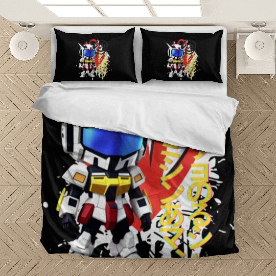 Chibi Mecha: A Cute Cyberpunk Design 8 Bedding Sets