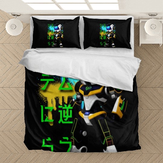 Chibi Mecha: A Cute Cyberpunk Design 6 Bedding Sets