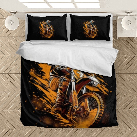 Dirt Bike Racer Biker Motorcycle Riding Motocross Bedding Sets