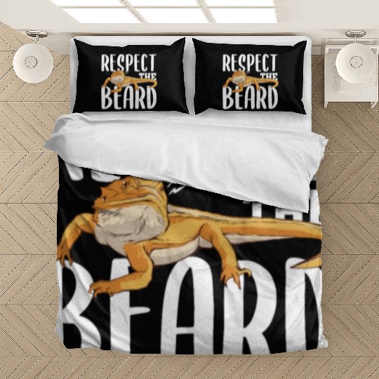 RESPECT THE BEARD Gifts Reptile Lover Keeper Bedding Sets