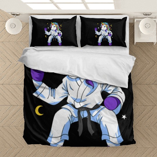 Karate Black Belt Unicorn Lover Japanese Martial Bedding Sets