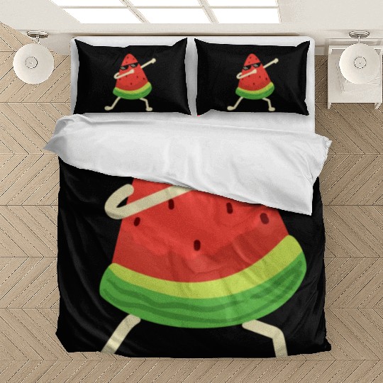 Dabbing Watermelon Melon summer Fruit Lover Bedding Sets